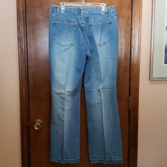 Turquoise/stud accented jeans Size 16 low rise EUC - Picture 9 of 13